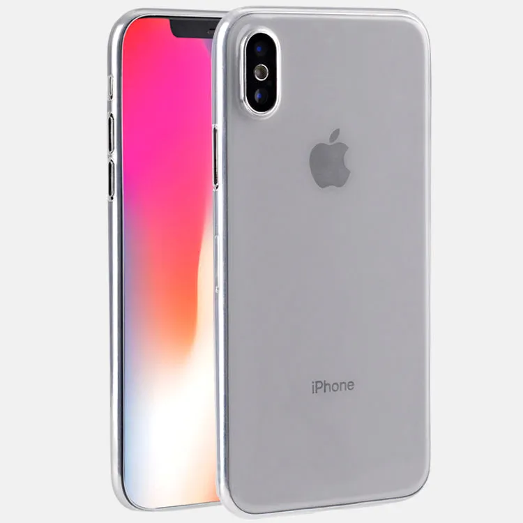 0.6mm Thin Glossy PP TPU Case For iPhone X