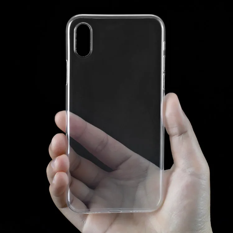 0.6mm Thin Glossy PP TPU Case For iPhone X