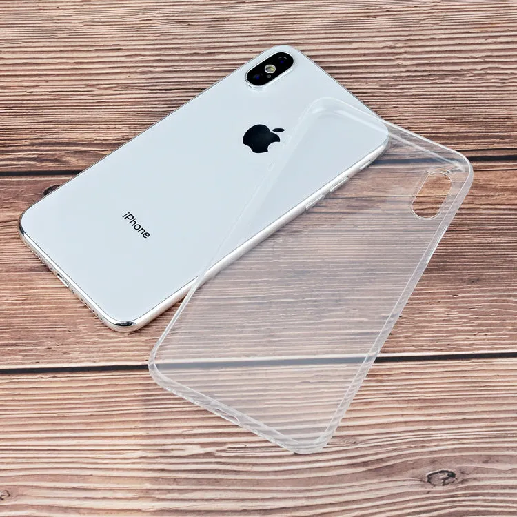 0.6mm Thin Glossy PP TPU Case For iPhone X