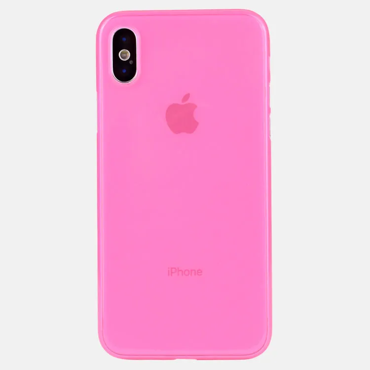 0.6mm Thin Glossy PP TPU Case For iPhone X