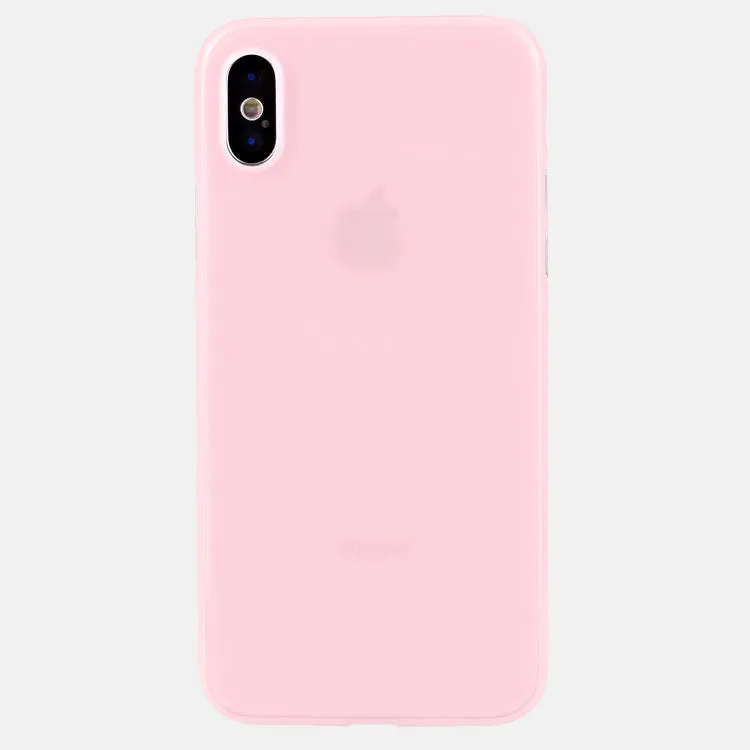 0.6mm Thin Glossy PP TPU Case For iPhone X