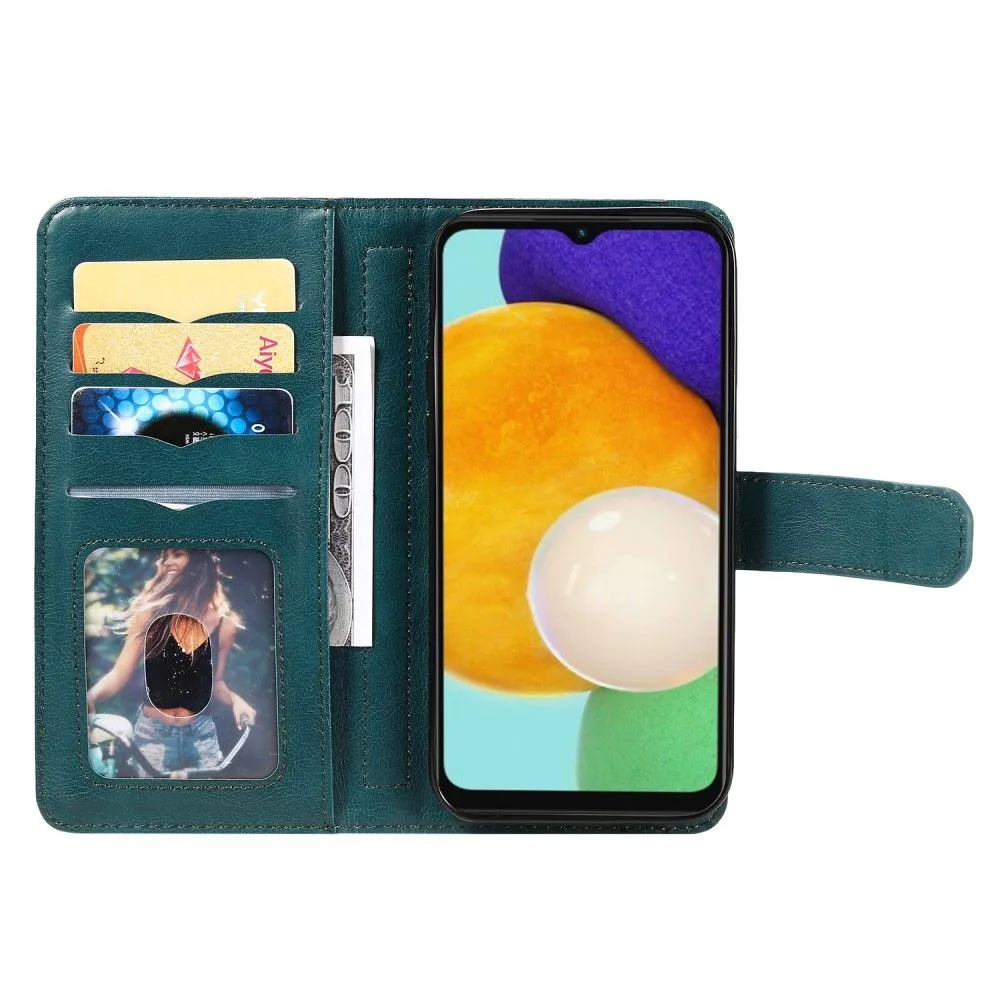 10-slot wallet case for Samsung Galaxy A13 5G - Blackish Green