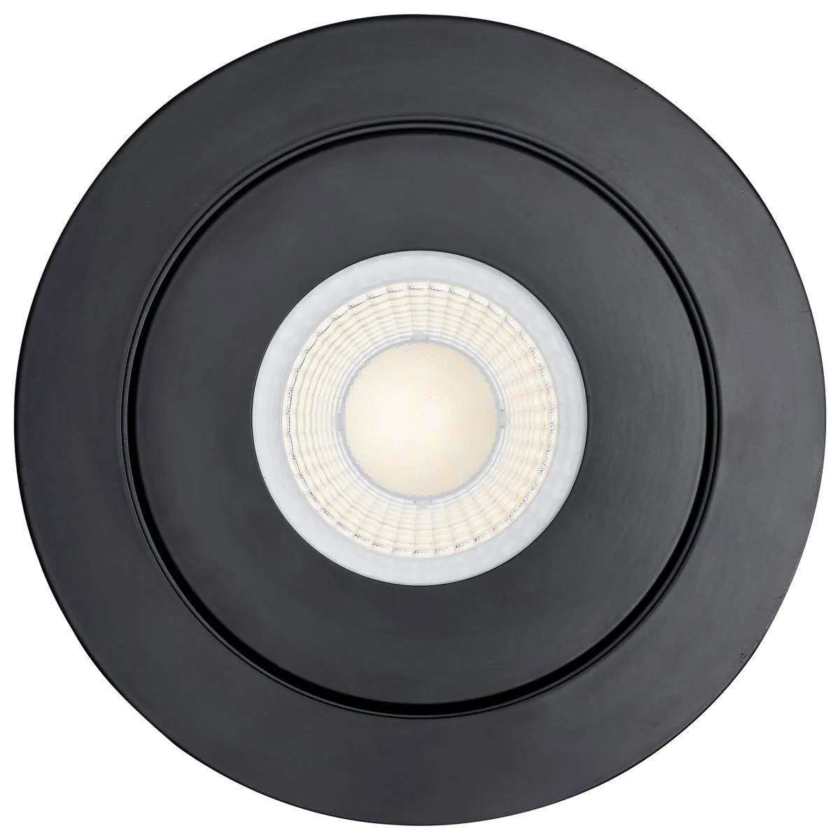 15 Watt; CCT Selectable; LED Direct Wire Downlight; Gimbaled; 6 Inch Round; Remote Driver; Black