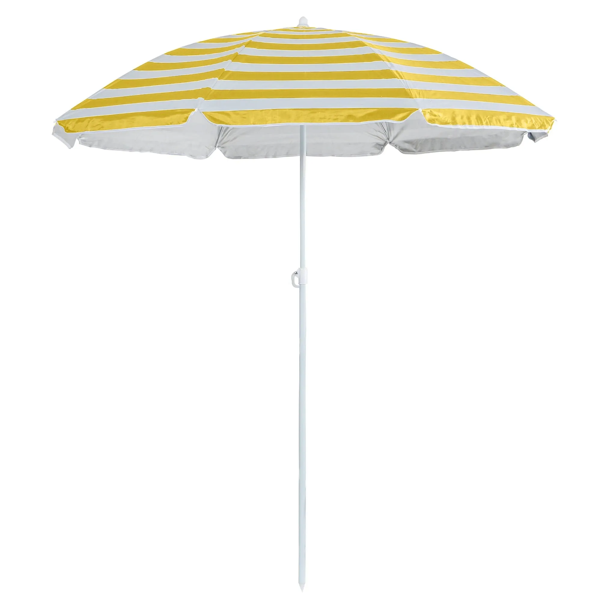 1.74m Metal Beach Parasol - By Harbour Housewares