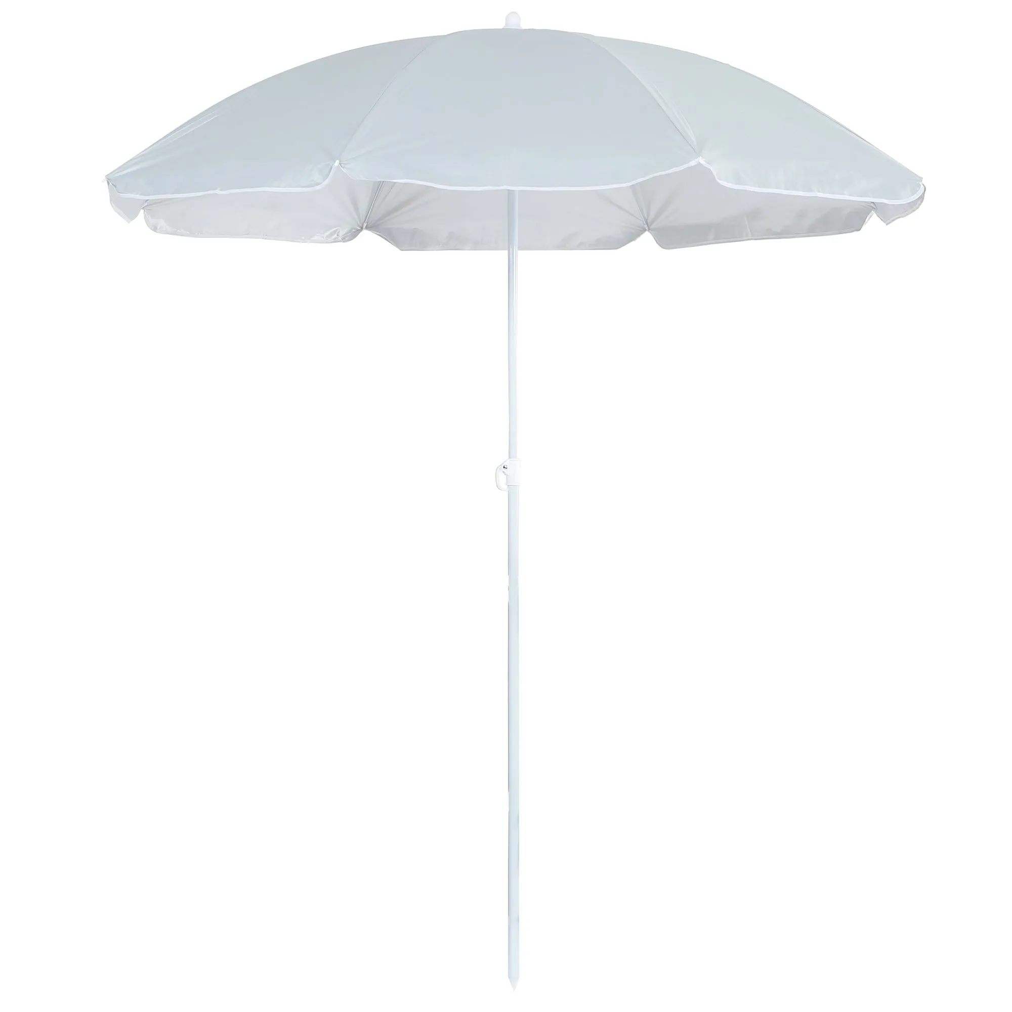 1.74m Metal Beach Parasol - By Harbour Housewares