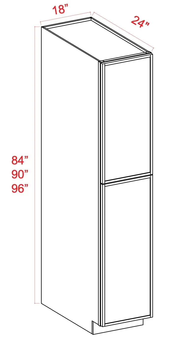 18"W Utility Pantry Cabinet - Shaker Slim