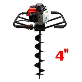 2 Man 63CC 2 Stroke Planting Gas Post Hole Digger EPA Motor Powerhead   4" Bit