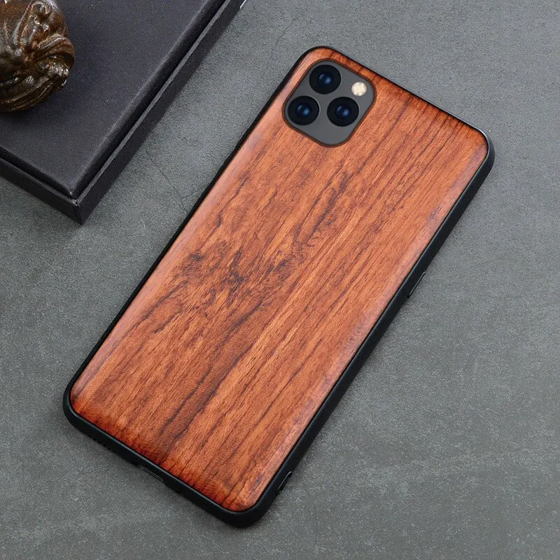 2019 New For iPhone 11 Case Slim Wood Back Cover TPU Bumper Case For iPhone 11 Pro iPhone 11 Pro Max Phone Cases