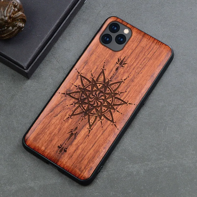 2019 New For iPhone 11 Case Slim Wood Back Cover TPU Bumper Case For iPhone 11 Pro iPhone 11 Pro Max Phone Cases