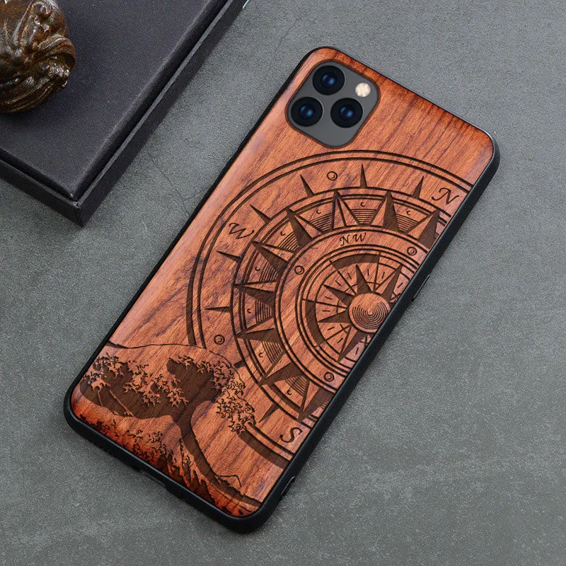 2019 New For iPhone 11 Case Slim Wood Back Cover TPU Bumper Case For iPhone 11 Pro iPhone 11 Pro Max Phone Cases