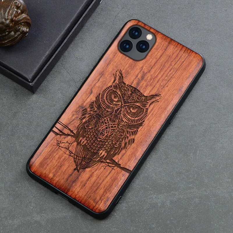 2019 New For iPhone 11 Case Slim Wood Back Cover TPU Bumper Case For iPhone 11 Pro iPhone 11 Pro Max Phone Cases