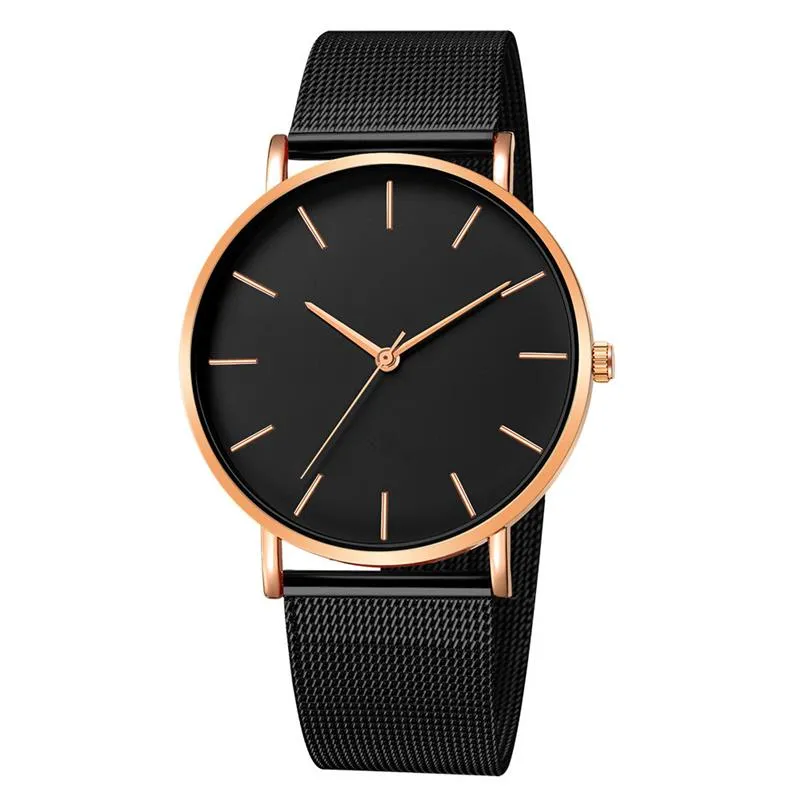 2020 Montre Femme Modern Women Watch Fashion Black Quartz Wristwatch Women Mesh Band Simple Watches Luxury Ladies Reloj Mujer