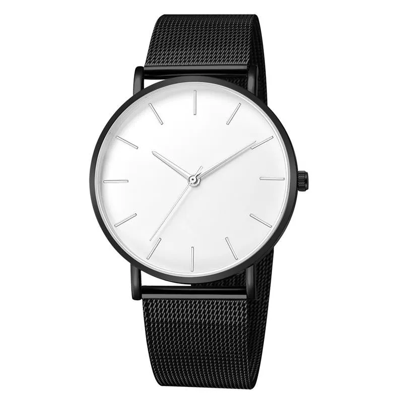 2020 Montre Femme Modern Women Watch Fashion Black Quartz Wristwatch Women Mesh Band Simple Watches Luxury Ladies Reloj Mujer