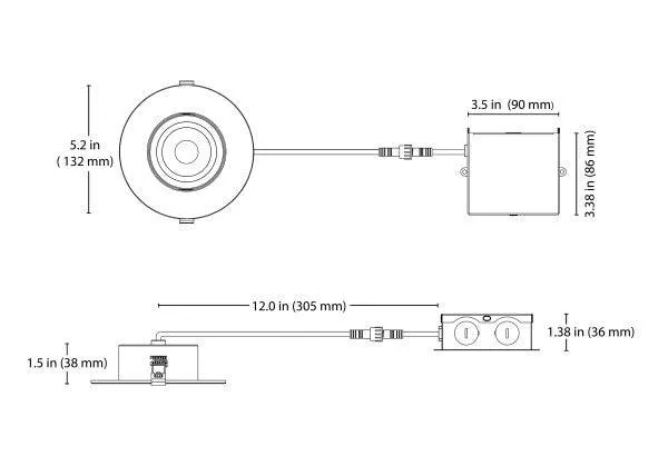 4-inch Oil-Rubbed Bronze Canless Adjustable Gimbal Color select 2700K-5000K LED Recessed Downlight