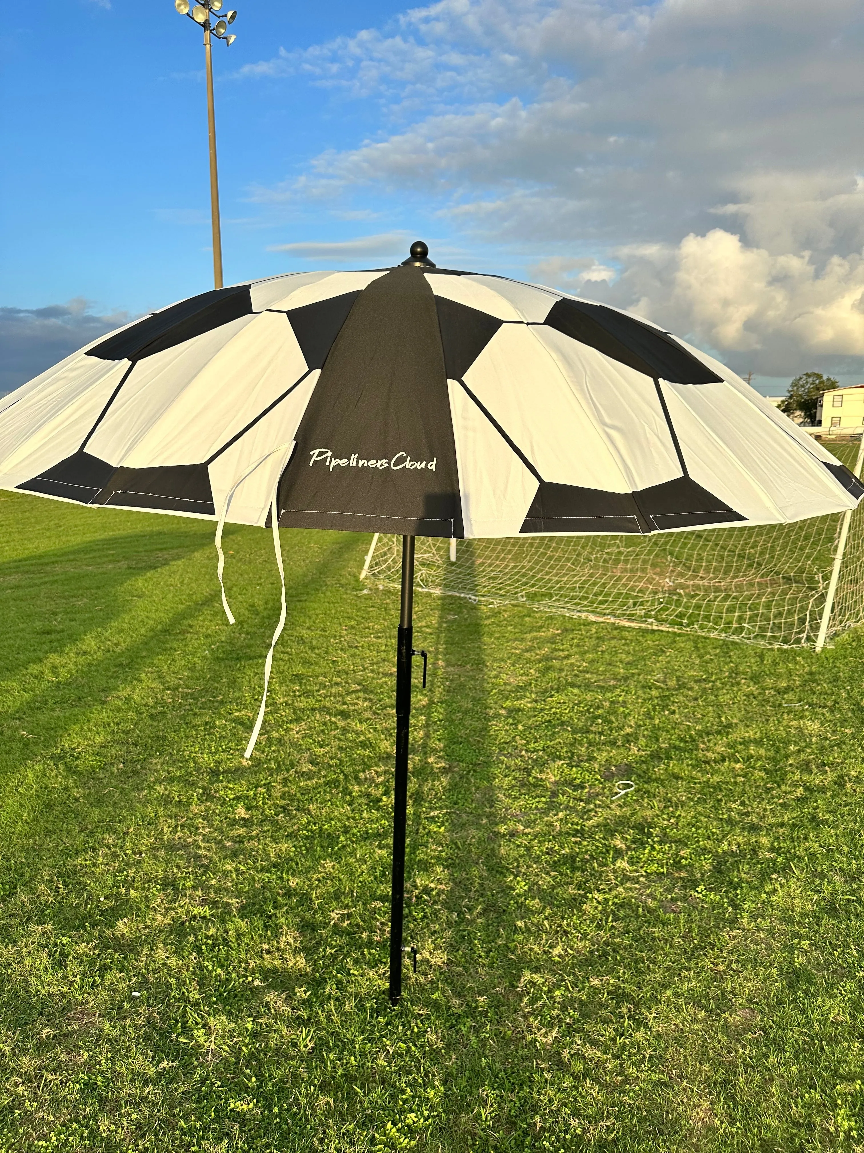 8'Soccer Ball Pipeliners Cloud Umbrella