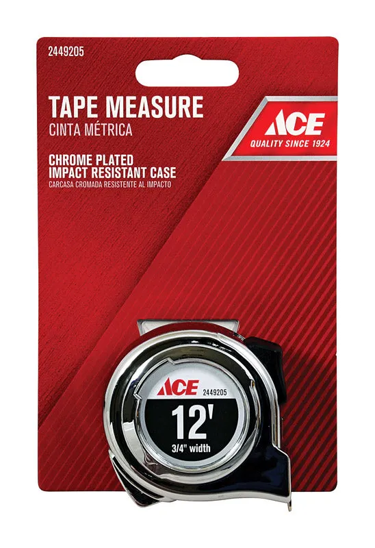 Ace 12 ft. L X 0.75 in. W Tape Measure 1 pk