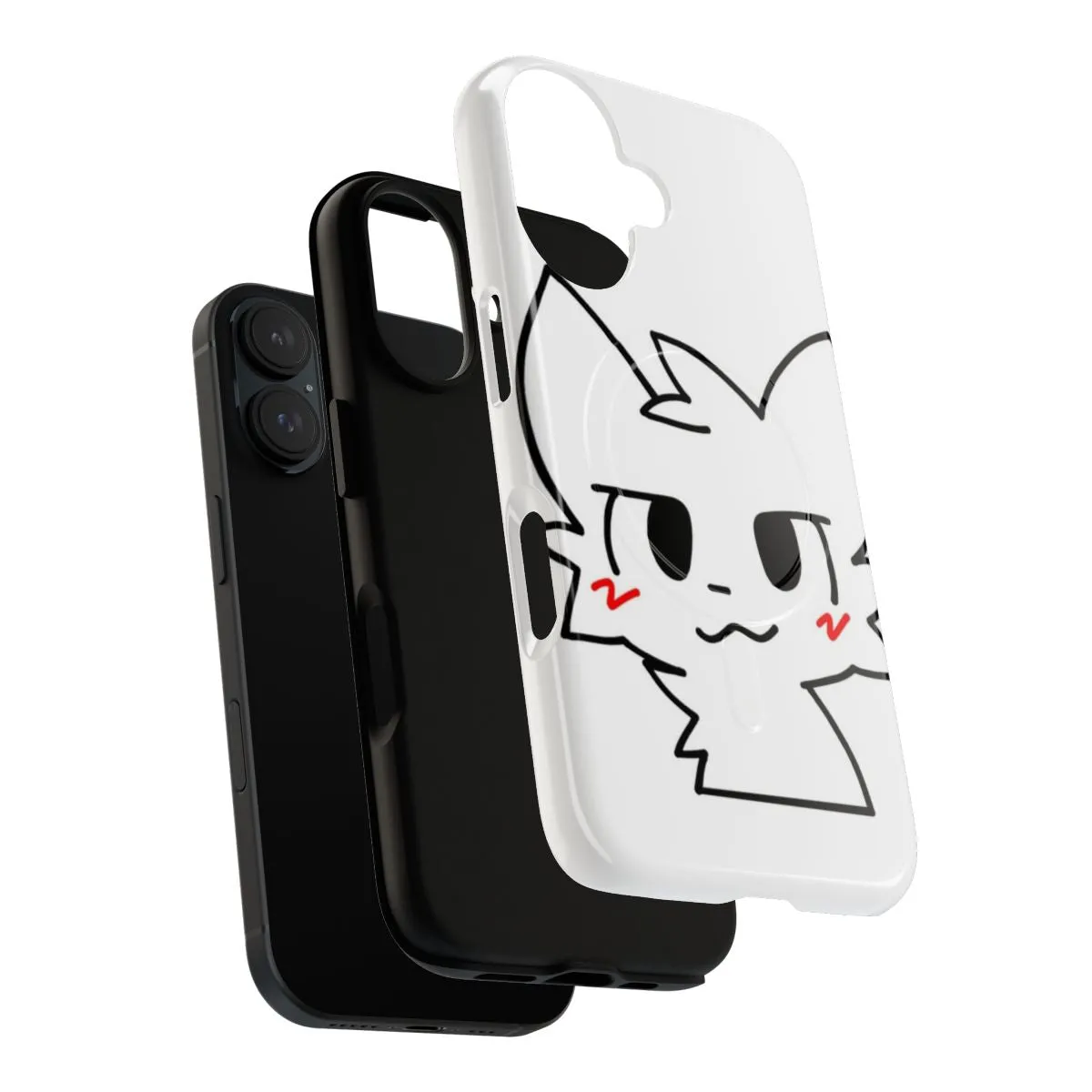 Adorable Blushing Cat Magnetic Tough Phone Case