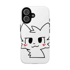 Adorable Blushing Cat Magnetic Tough Phone Case