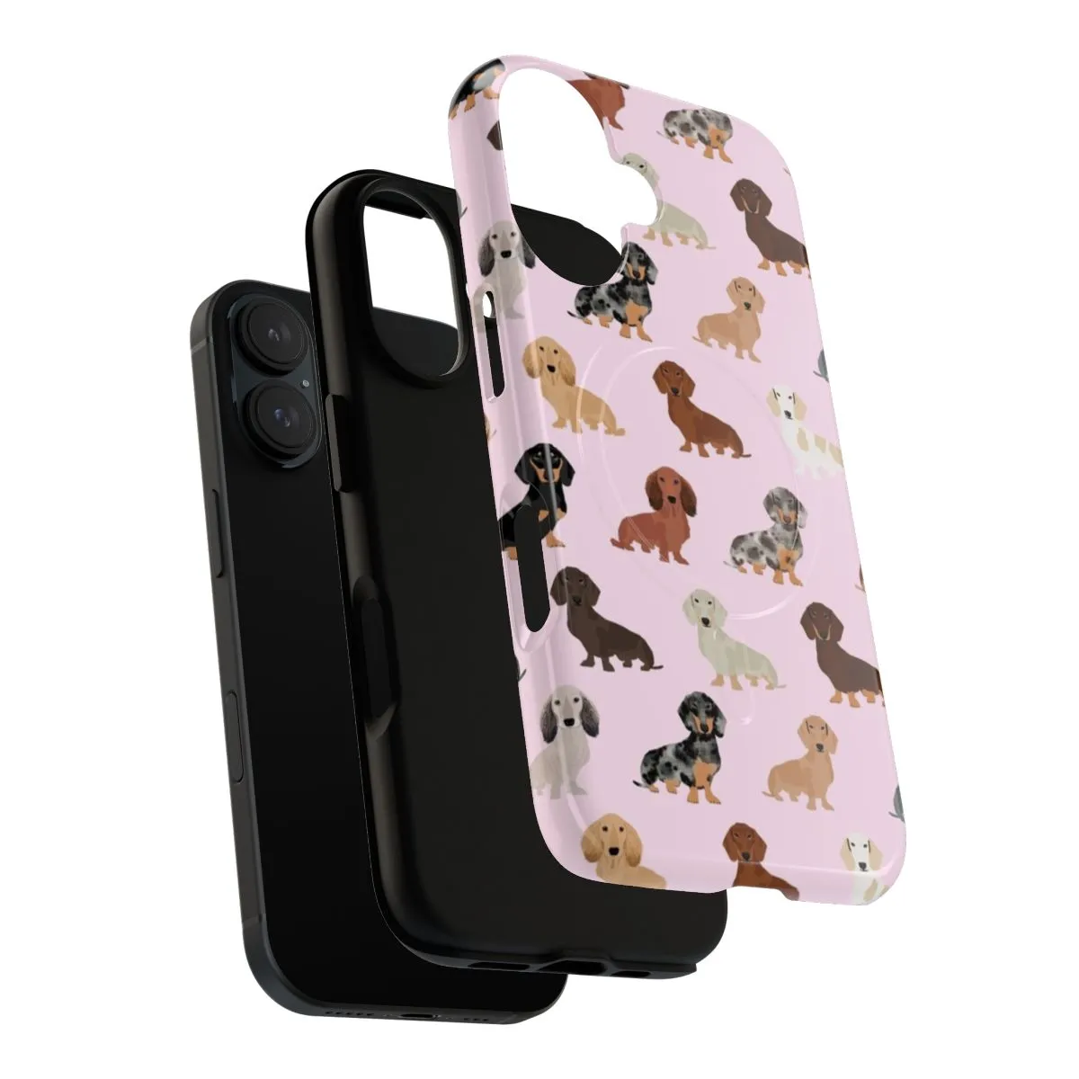 Adorable Dachshund Dog Breed Phone Case with Pet Portrait Design