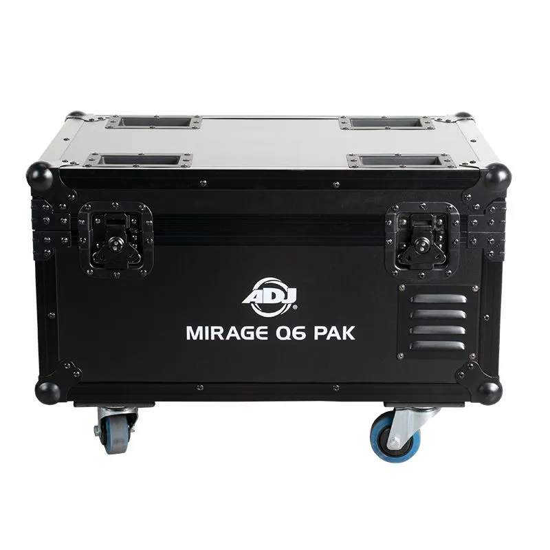 American DJ MIRAGE Q6 PAK Fixtures With Flight Case and Remote (Black)