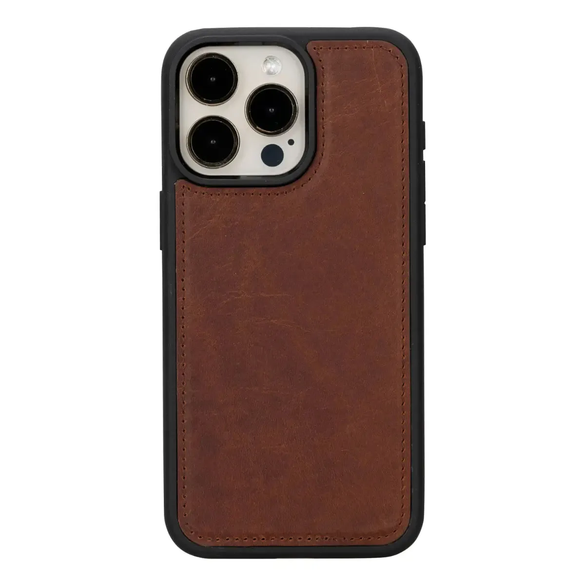 Antic Brown Leather iPhone 15 Pro Max Wallet Case