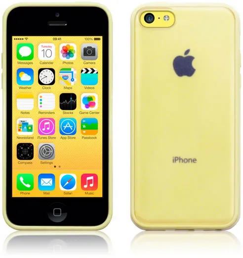 Apple iPhone 5C Frosted Bumper Case - Yellow