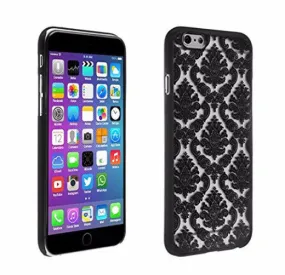 Apple iPhone 6s Plus Case / 6 Plus Case, Ultra Slim Damask Vintage Case Cover - Black