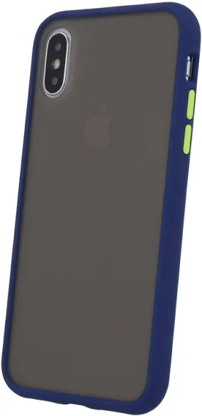 Apple iPhone 8 Hard Shell Coloured Buttons Cover - Blue