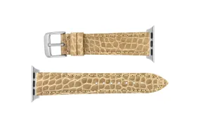 Apple Watch 38/40/41mm Strap - Women's Beige Genuine Alligator