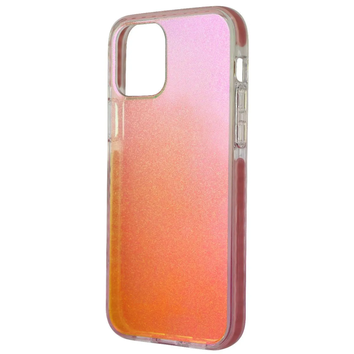 AQA Slim Case for Apple iPhone 12 and iPhone 12 Pro - Yellow/Red Glitter