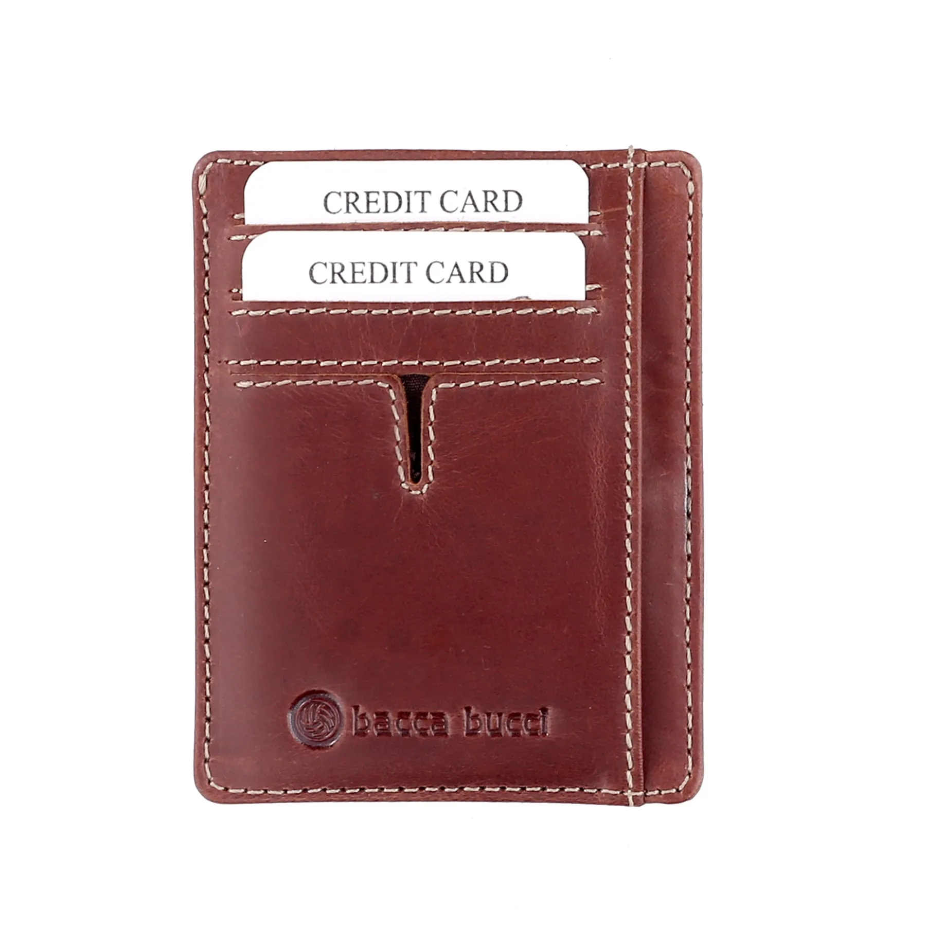 Bacca Bucci Genuine Leather Unisex Credit-Card Holder Wallet