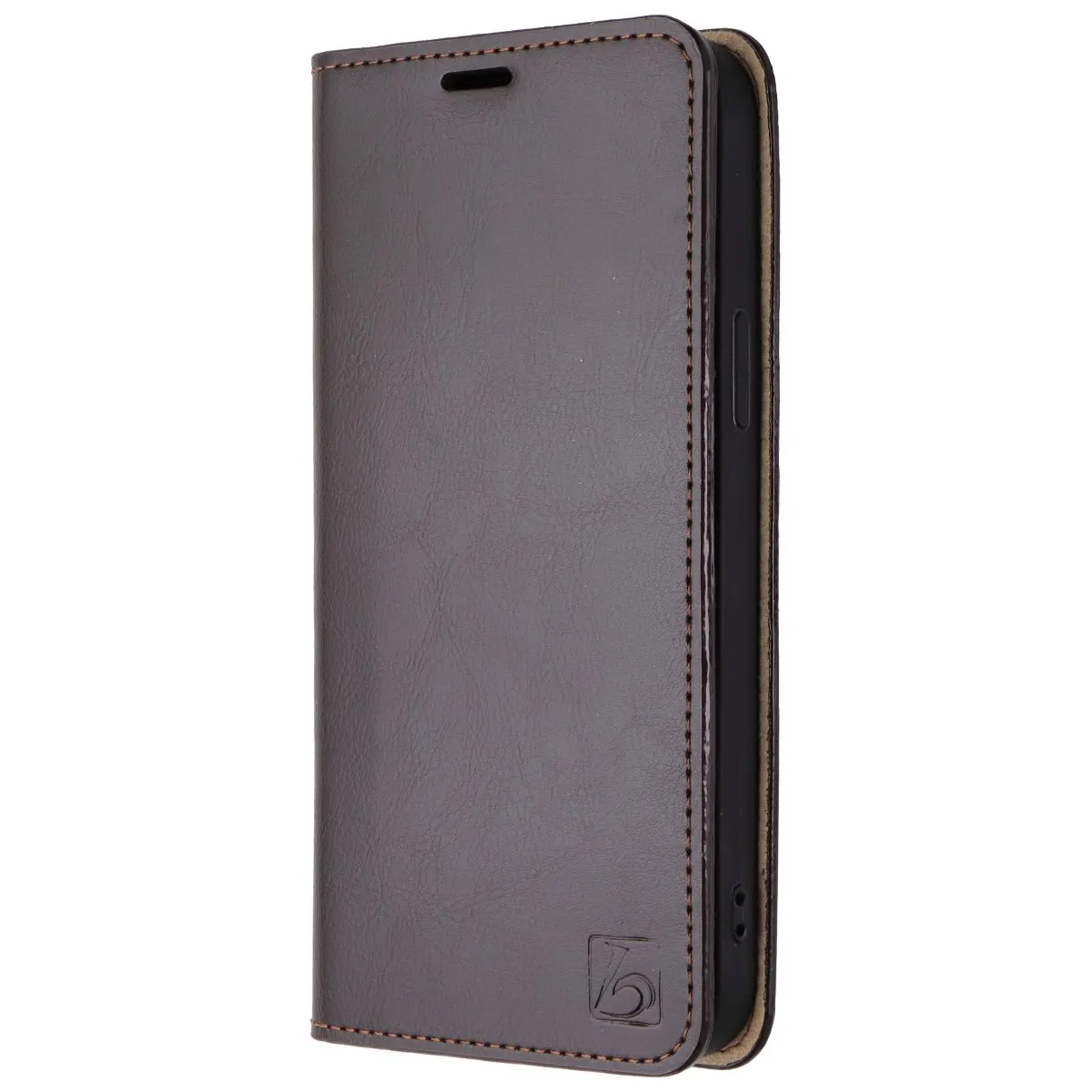 Belemay Genuine Leather Folio Case for Apple iPhone 13 Pro Max - Brown