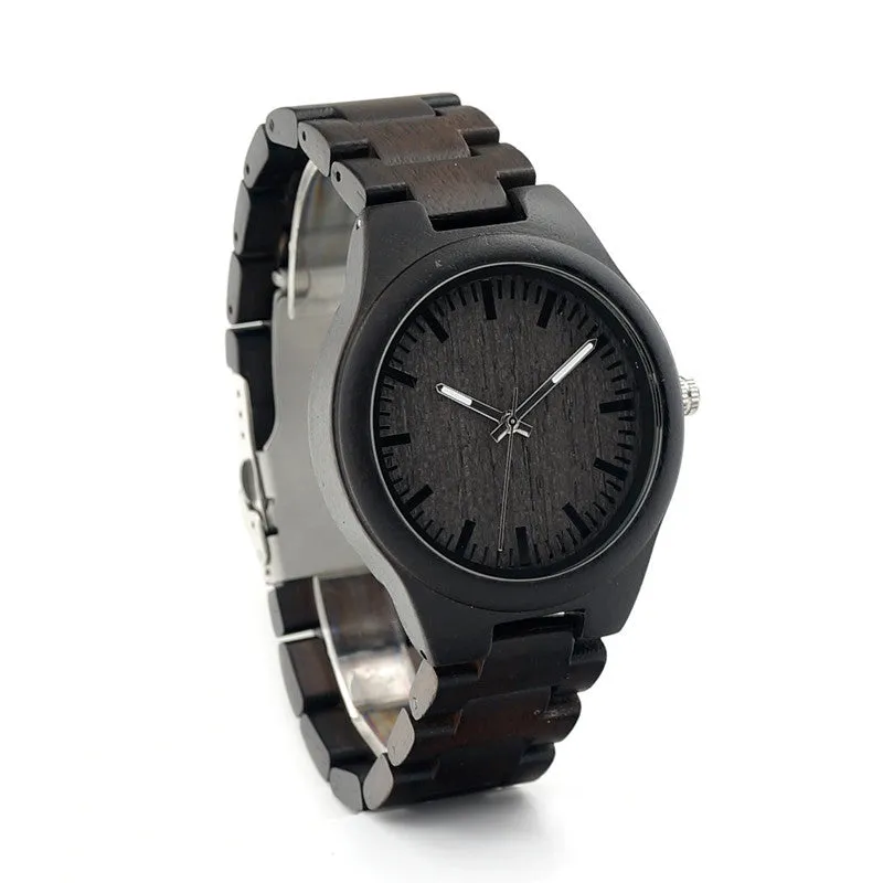 Black Bamboo Wood Watch