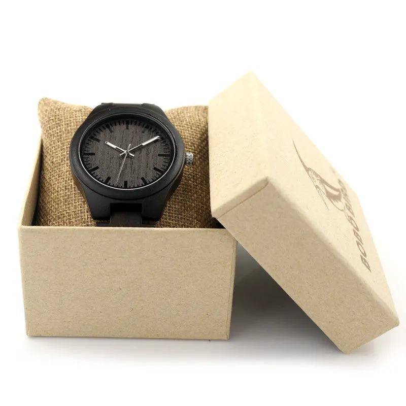 Black Bamboo Wood Watch