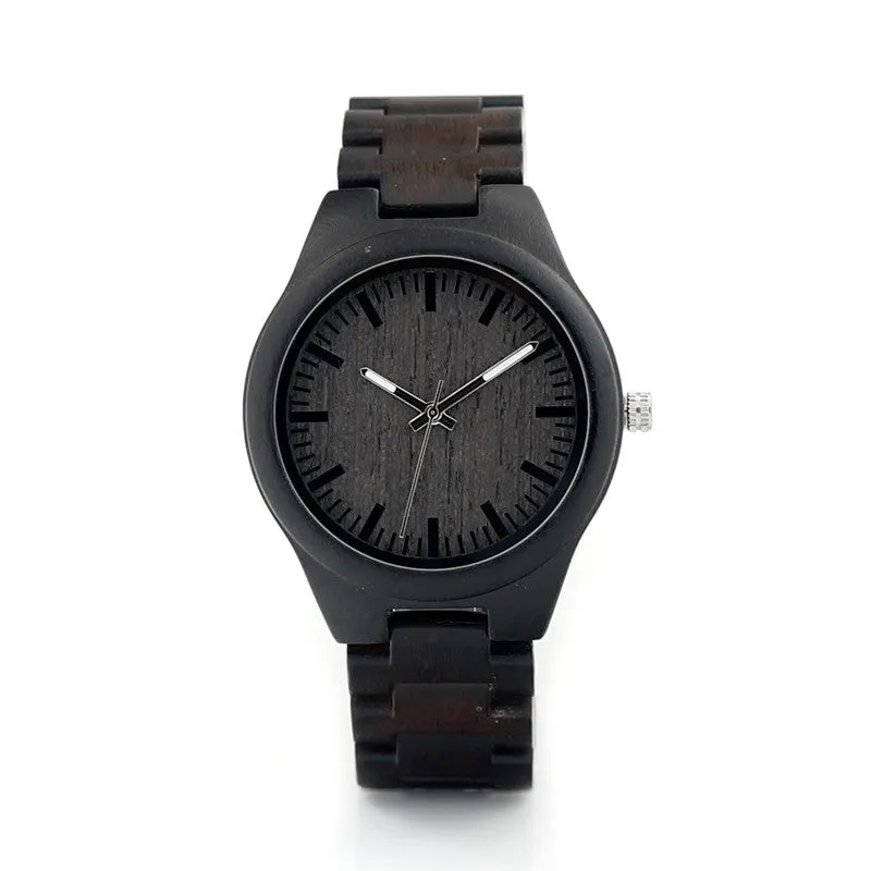 Black Bamboo Wood Watch