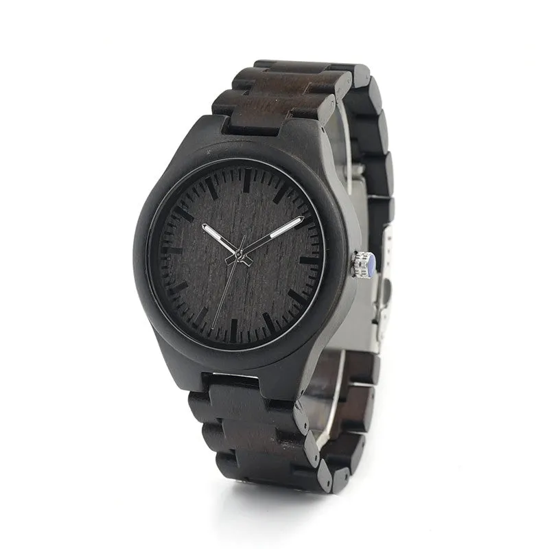 Black Bamboo Wood Watch