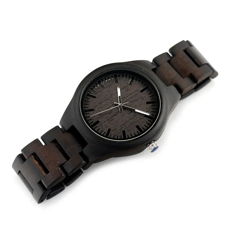 Black Bamboo Wood Watch