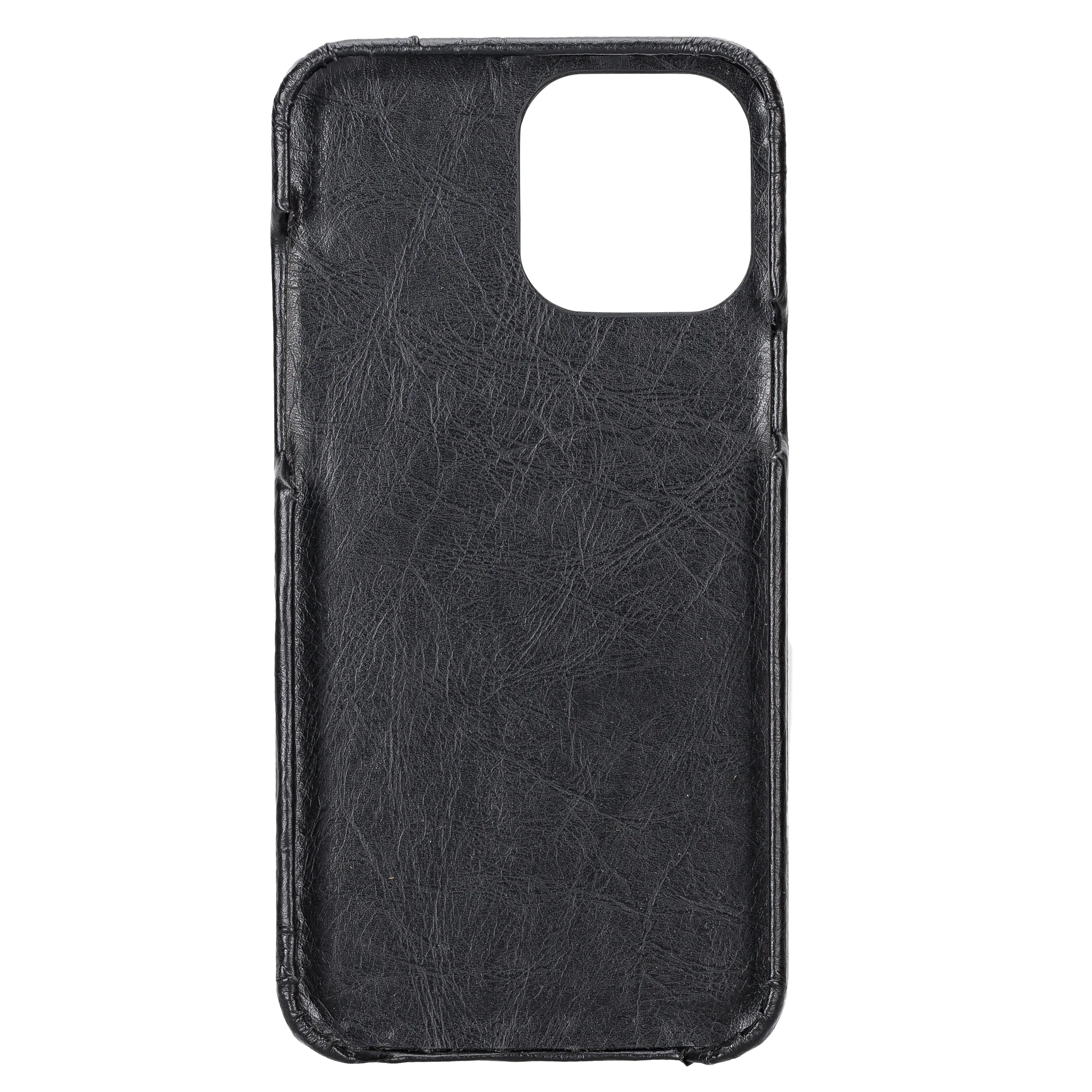 Black Leather iPhone 15 Pro Max Prestige Wallet Case