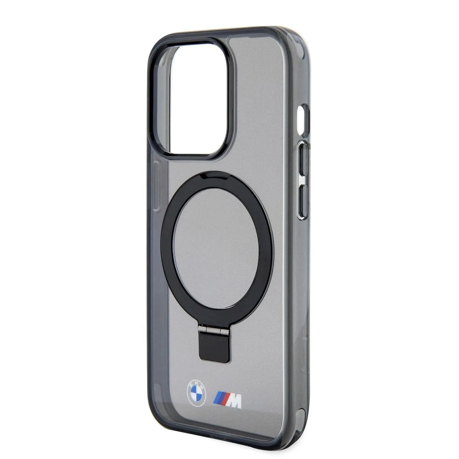 BMW M Series Hardcase with Ring Stand MagSafe for iphone 15 Pro 6.1" Black - BMHMP15LURSK