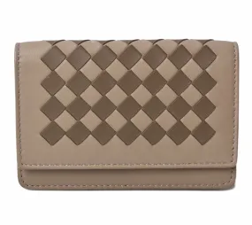 Bottega Veneta Leather Card/Coin Case Beige/Brown 133945