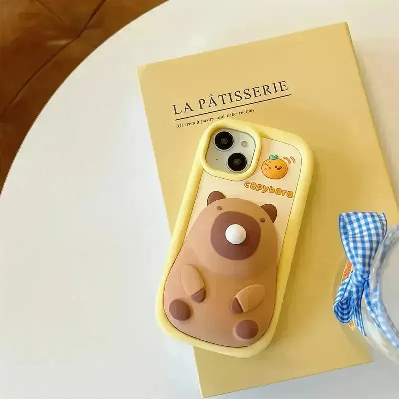 Bubble Blowing Capybara Phone Case (For iPhones)