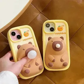 Bubble Blowing Capybara Phone Case (For iPhones)