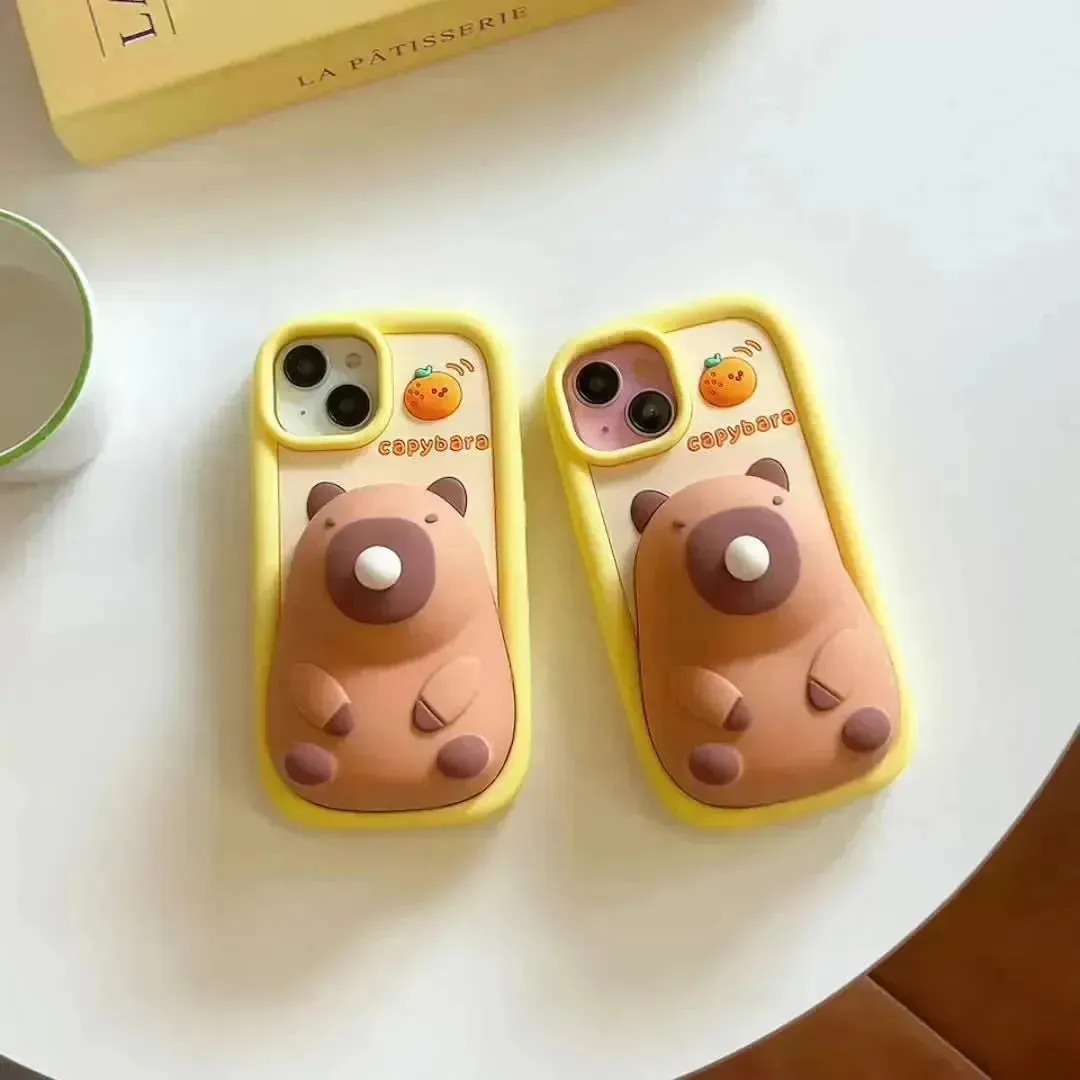 Bubble Blowing Capybara Phone Case (For iPhones)