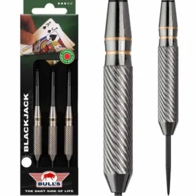 Bulls Black Jack Darts - Steel Tip Chromed Brass - Gold