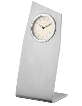 Bulova Point Desk Clock  - Aluminum Case - Engraving Plate