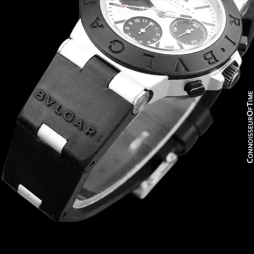 Bvlgari Bulgari Diagono Mens Panda Dial Chronograph Watch, AL38TA - Aluminum & Rubber