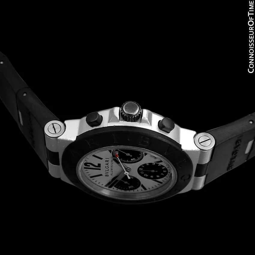 Bvlgari Bulgari Diagono Mens Panda Dial Chronograph Watch, AL38TA - Aluminum & Rubber