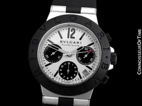 Bvlgari Bulgari Diagono Mens Panda Dial Chronograph Watch, AL38TA - Aluminum & Rubber