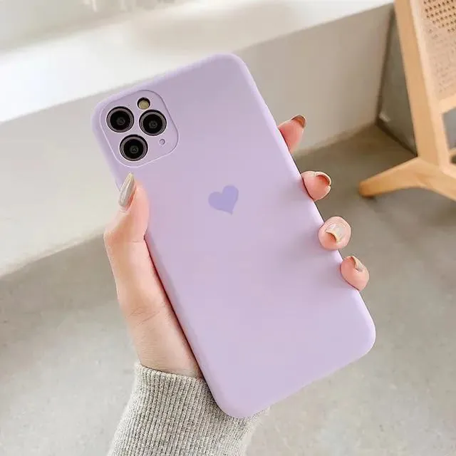 Candy Color Love Heart Case