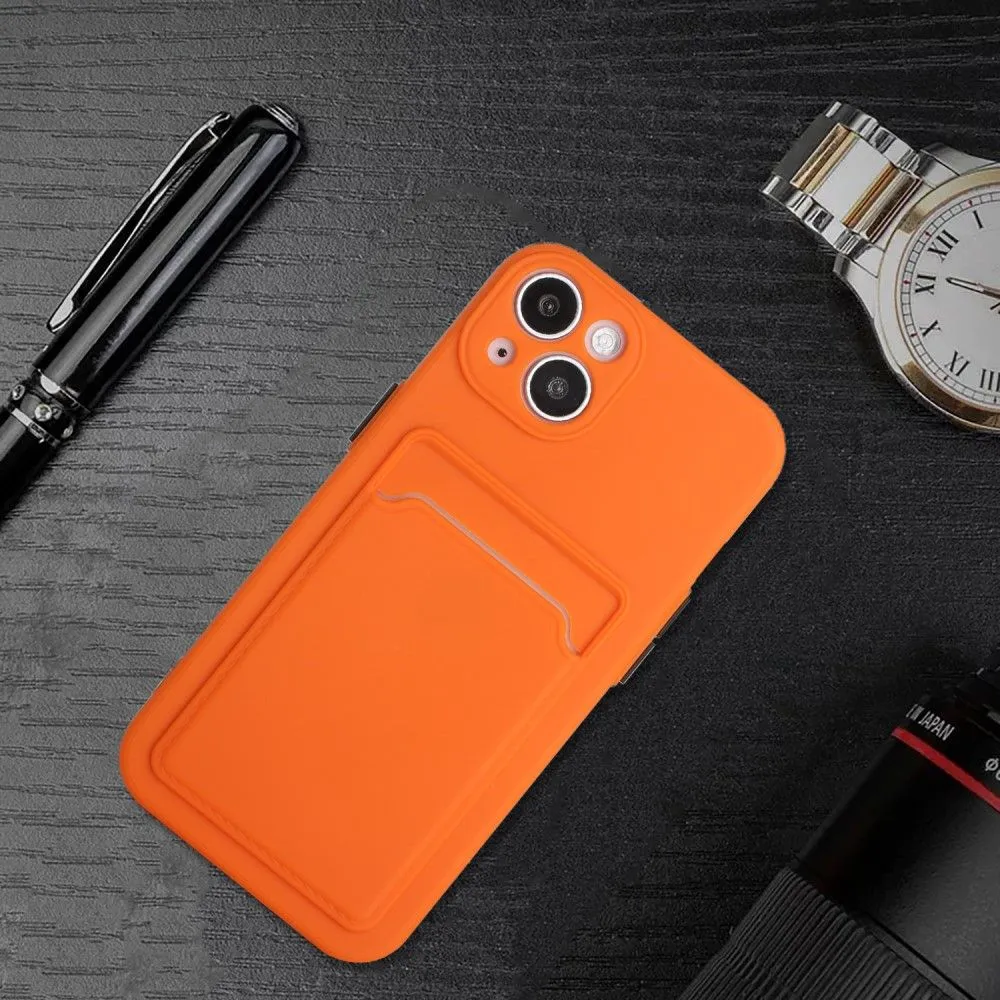 Card holder cover for iPhone 13 - Orange